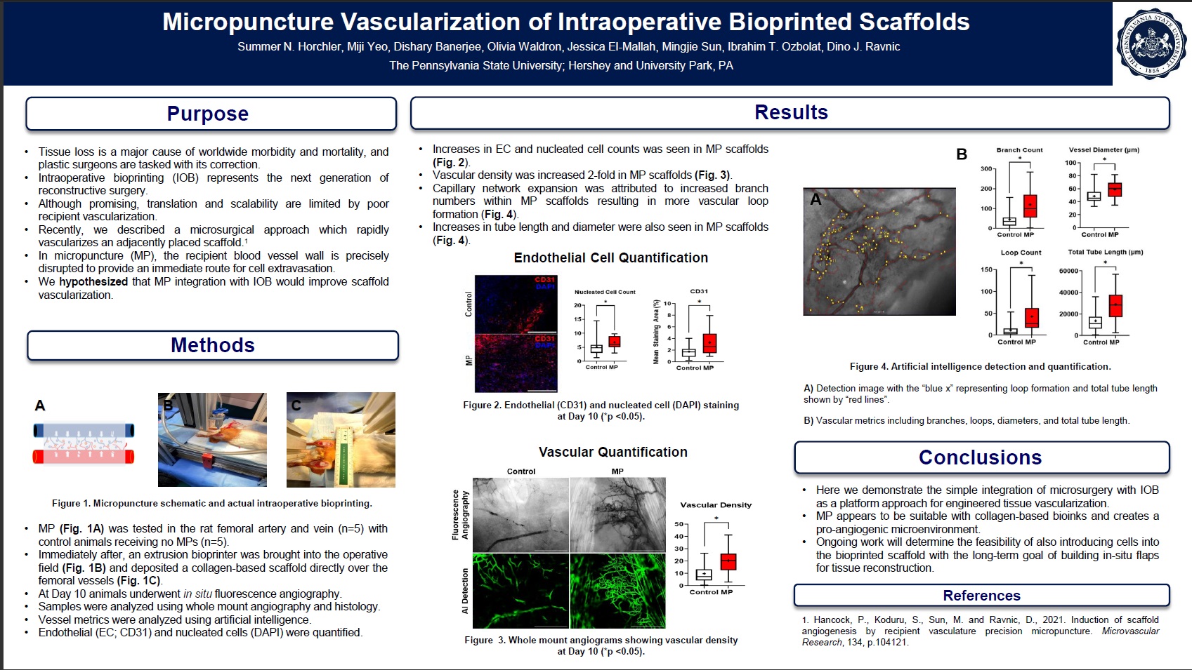 Micropuncture Vascularization of Intraoperative Bioprinted Scaffolds